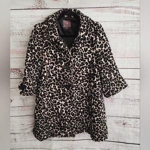 Forever 21 Leopard Print Pea Coat